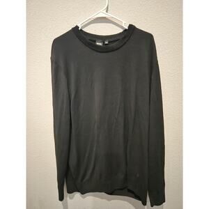 BOSS Bohdan Black Men's Long Sleeve Wool Blend Shirt 2XL